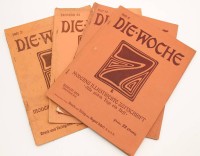 Auktion 362 / Los 3009 <br>4x Ausgaben "Die Woche", ab 1914, Altersspuren