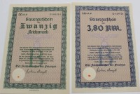 Los 6018 <br>2x div. Steuergutscheine, 3. Reich, 1945