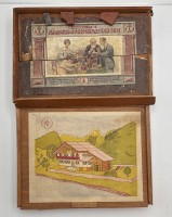Auktion 362 / Los 12027 <br>Holzbaukasten und Anker Steinbaukasten, Vollständigkeit nicht überprüft, Alters-und Gebrauchsspuren