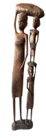 Auktion 362 / Los 15014 <br>Figurengruppe Massai, Tropenholzschnitzerei, H-68 cm