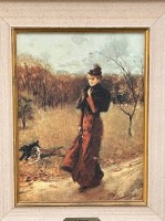 Los 4012 <br>&Ouml;ldruck auf Leinen nach G. Boldini, gut gerahmt, RG  45x37cm
