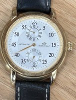 Auktion 362<br>Roebelin &amp; Graef Herren Automatik Uhr,gut erhalten,  Werk läuft, bei altem Lederband fehlt Schliesse