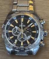 Auktion 362<br>Festina Chronograph F16488, Edelstahl, 44MM, Quarzuhr, orig.  Stahlband mit Faltschließe,NG