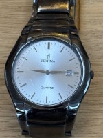 Auktion 362<br>Quartz Armbanduhr "Festina" Nr. 6689, Keramikband, sehr gut erhalten, nicht geprüft (NG)