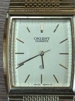 Auktion 362<br>unisex  Quartz Armbanduhr Orient" Größe ca.27 mm. Inklusive Krone, Double Band, Werk nicht geprüft