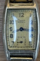 Auktion 362<br>vintage mechan. Armbanduhr 15 Rubis, Werk läuft, Double-Zugband, Tragespuren