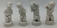 Los 15027 <br>4x Schmerzenskinder von "Bing&amp;Gr&ouml;ndahl" Entw. S.v. Lindhart, weiss, H-12 cm