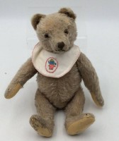 Los 12038 <br>vintage Teddy "Steiff" nur Knopf, Brummstimme, H-ca. 35 cm