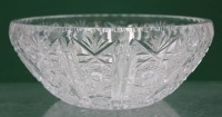 Auktion 362 / Los 10031 <br>Schale, Kristall, älter, aufwendiger Schliff, ca. H-9cm D-22cm