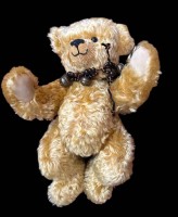 Los 12065 <br>Teddy, blond, mit Gl&ouml;ckchen, H-32 cm