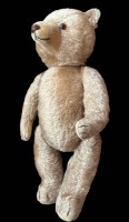 Los 12066 <br>alter Teddy mit Brummstimme,. wohl Steiff, hart gestopft, H-40 cm