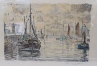 Auktion 362 / Los 5011 <br>Paul Ernst WILKE (1894-1972), Bremerhaven, Lithographie, handsigniert und betitelt, ger. /Glas, RG 40,5 x 49cm