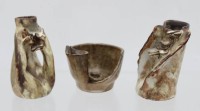 Auktion 362 / Los 9057 <br>3x kl. Kunstkeramiken, Kreta, ca. H-9cm,