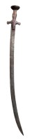 Los 16049 <br>alter Krumms&auml;bel, wohl indischer Tulwar (Kavalleries&auml;bel), Altersspuren, Griff Rostspuren, Alter?, L-80 cm