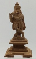 Los 15527 <br>Sandelholzfigur, Indien, Tempelmusiker, H-12 cm