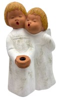 Auktion 362 / Los 9080 <br>Paar Singer Engel by Jullar, H-26 cm