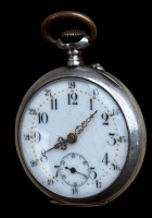 Auktion 363 / Los 2008 <br>mechan. HTU in Silbergehäuse-800- , Werk läuft, D-4,1 cm