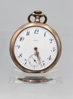Auktion 363 / Los 2041 <br>Herrentaschenuhr, OMEGA, 800er Silbergehäuse, Kronenaufzug, Werk läuft an, Glas fehlt, D-4,9cm