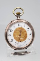 Auktion 363 / Los 2044 <br>Herrentaschenuhr, IWC-International Watch &amp; Co, Silbergehäuse, Kronenaufzug, Werk steht, D-5,1cm