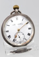 Auktion 363 / Los 2046 <br>Herrentaschenuhr, Acme Lever H. Samuel Manchester, 925er Silbergehäuse, Kronenaufzug, Werk läuft an, D-5cm