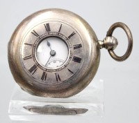 Auktion 363 / Los 2051 <br>sch&ouml;ne Taschenuhr um 1900, Silbergeh&auml;use, Schl&uuml;sselwerk l&auml;uft, D-4,8cm
