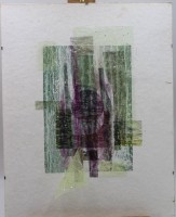 Auktion 363<br>anonyme moderne Collage, Mischtechnik auf Papier ??