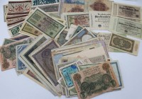 Auktion 363 / Los 6015 <br>Konvolut div. Banknoten, Deutsches Reich, teilw. Inflation