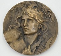Auktion 363 / Los 15017 <br>Bronze Medaille "Orpheus" signiert, D-7 cm