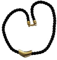 Auktion 363 / Los 1012 <br>Stoff Halskette mit vergold. Schliesse und Flyer "Pierre Lang", L-40 cm