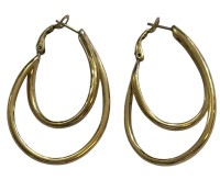 Auktion 363 / Los 1018 <br>Paar vergoldete Ohrstecker "Pierre Lang" H-5 cm