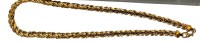 Auktion 363 / Los 1034 <br>massive goldfarbene Halskette, L-46 cm, 49  gr., ungetragen