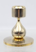 Auktion 363 / Los 11036 <br>Kerzenhalter "Design Asmussen", Denmark, 24 Karat vergoldet, H-8cm