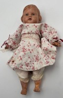 Auktion 363 / Los 12003 <br>kl. Celluloid Puppe, "Celba" Halsmarke, H-25 cm,