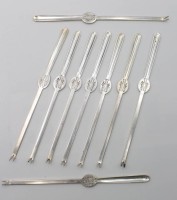Auktion 363 / Los 11048 <br>9x Hummergabeln, Gebr. Hepp /Tip Top Braunschweig, versilbert, älter, ca. L-21,2cm