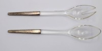 Auktion 363<br>Salatbesteck, 925er Silbergriffe, L- 19cm