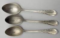 Auktion 363<br>3 Kaffeelöffel, Silber-800-, Wilkens Bremen, L-14,5 cm, zus. 58 gr