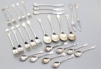 Auktion 363<br>27tlg. Besteck, Rosenthal, Lotus, Messer L-20,5cm