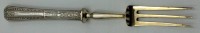 Auktion 363<br>grosse Fleischgabel mit Silbergriff-800-, L-26 cm, 88 gr