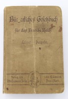 Auktion 367<br>B&uuml;rgerliches Gesetzbuch , Liliput-Ausgabe ' von 1897 
