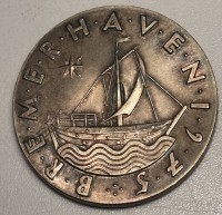 Auktion 363<br>Bremerhaven Medaille 1975 Schiffahrts Museum, Silber, D-32 mm, ca. 20 gr