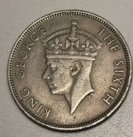 Auktion 363<br>MAURITIUS 1 Rupee 1951  George VI, Silber, 11,6 gr