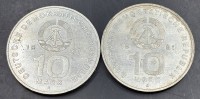 Auktion 363 / Los 6065 <br>2x 10 Mark DDR 1981, 25 Jahre NVA