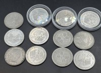 Auktion 363<br>13x 2 Mark, 7x 1 Mark, BRD, 1x 1 Reichsmark 1934,