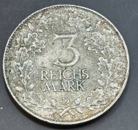 Auktion 363<br>3 Reichsmark 1925-1000 J. Feier der Rheinlande