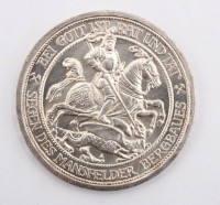 Auktion 363<br>3 Mark 1915-A Vereinigung von Mansfeld mit Preußen St. Georg, vz