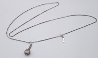 Auktion 363<br>lange Halskette mit Anhänger, Jette Joop, 925er Silber, 21,9gr., ca. L-100cm