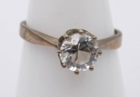 Auktion 363<br>835er Silber-Ring, klarer Centerstein, 2,4gr., RG 56