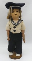 Auktion 363<br>Porzellankopf-Puppe , A.M.2966 , Armand Marseille , H-37 cm