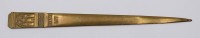 Auktion 363<br>Brieföffner, älter, "Hafnia Liv", Dänemark, Bronze, Gebrauchsspuren, L-23cm