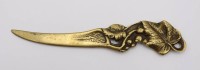 Auktion 363<br>Brieföffner, älter, wohl Bronze, L-17,5cm